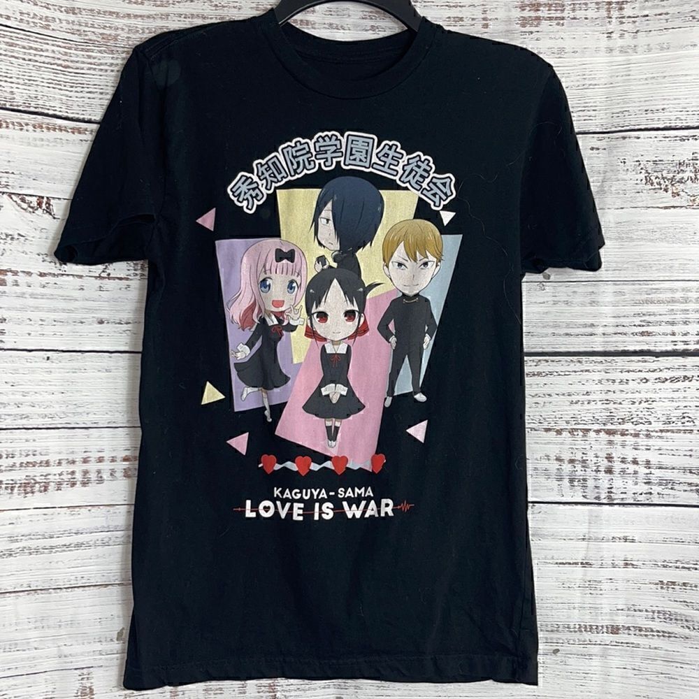 kaguya sama T-shirt Womens Size Small Boyfriend fit Tee cotton Anime Love Is War